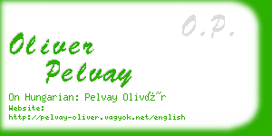 oliver pelvay business card